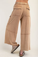 Load image into Gallery viewer, Easel Washed Wide Leg Terry Cargo Pant
