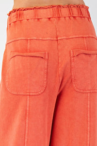 Easel Mineral Washed Terry Knit Pants
