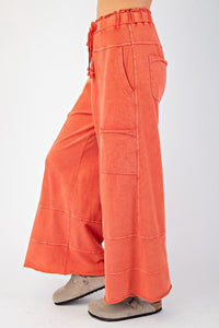 Easel Mineral Washed Terry Knit Pants