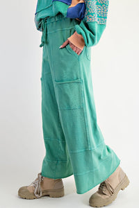 Easel Mineral Washed Terry Knit Pants