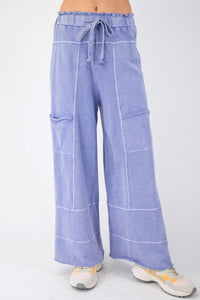 Easel Mineral Washed Terry Knit Pants
