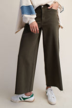 Load image into Gallery viewer, Easel Soft Stretch High Waisted Twill Pants Dark Olive
