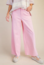 Load image into Gallery viewer, Easel Soft Stretch High Waisted Twill Pants Pink Foam
