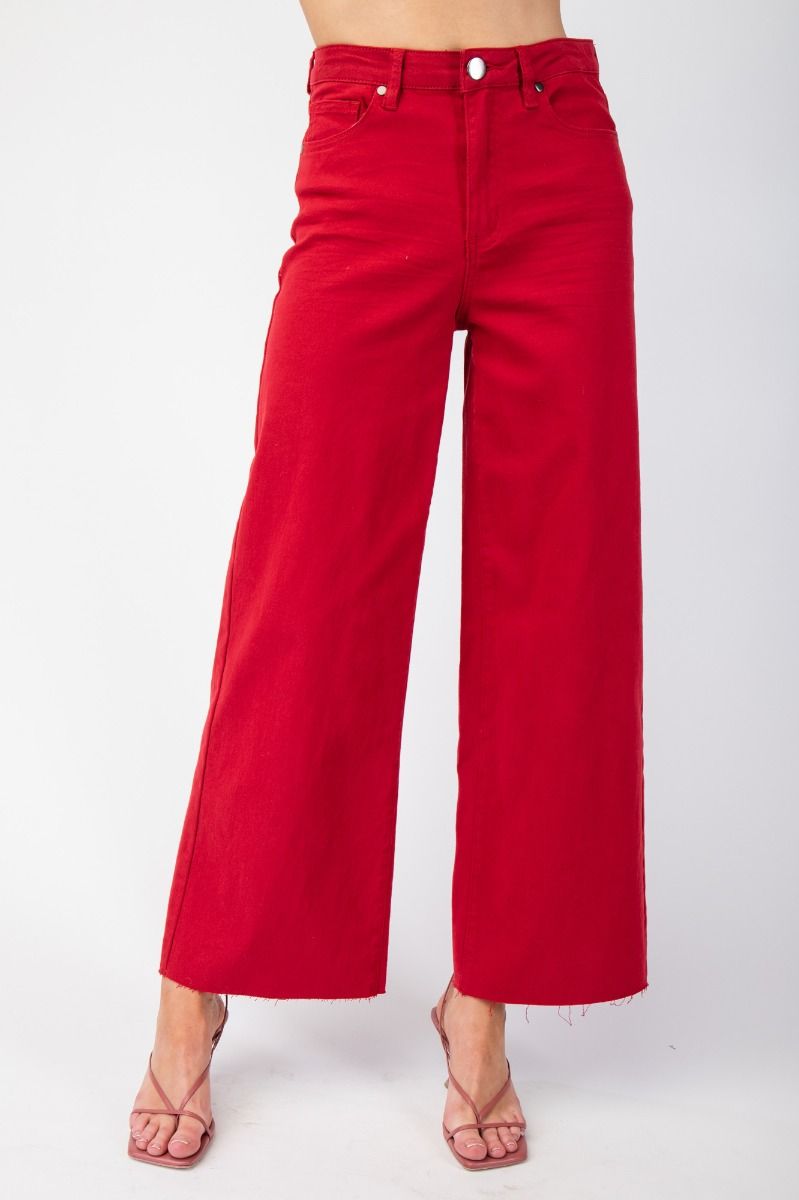 Easel Soft Stretch High Waisted Twill Pants