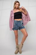 Easel 2 Tone Denim Shorts