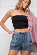 Easel 2 Tone Denim Shorts