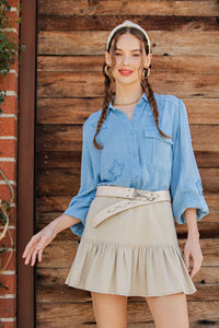 Easel Washed Twill Skirt