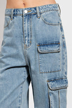 Load image into Gallery viewer, Easel Washed Denim Cargo Pants
