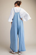 Load image into Gallery viewer, Easel Mineral Washed Cotton Span Jumpsuit.
