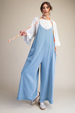Load image into Gallery viewer, Easel Mineral Washed Cotton Span Jumpsuit.
