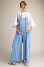 Load image into Gallery viewer, Easel Mineral Washed Cotton Span Jumpsuit
