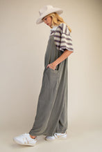 Load image into Gallery viewer, Easel Mineral Washed Cotton Span Jumpsuit.
