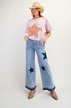 Load image into Gallery viewer, Easel Washed Star Patch Denim Pants
