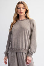 Load image into Gallery viewer, Easel Mineral Washed Terry Knit Pullover
