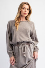 Load image into Gallery viewer, Easel Mineral Washed Terry Knit Pullover
