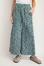 Load image into Gallery viewer, Easel Animal Print Mineral Washed Terry Knit Pants

