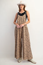 Load image into Gallery viewer, Easel Animal Printed Washed Terry Jumpsuit
