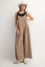 Load image into Gallery viewer, Easel Animal Printed Washed Terry Jumpsuit
