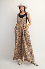 Load image into Gallery viewer, Easel Animal Printed Washed Terry Jumpsuit
