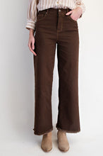 Load image into Gallery viewer, Easel Self Fray Bottom Washed Stretch Twill Pants

