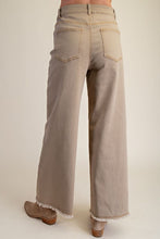 Load image into Gallery viewer, Easel Self Fray Bottom Washed Stretch Twill Pants
