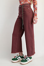 Load image into Gallery viewer, Easel Self Fray Bottom Washed Stretch Twill Pants
