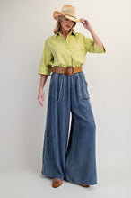 Load image into Gallery viewer, Easel Washed Chambray Palazzo Pants
