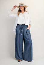 Load image into Gallery viewer, Easel Washed Chambray Palazzo Pants
