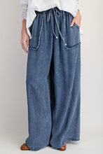 Load image into Gallery viewer, Easel Washed Chambray Palazzo Pants
