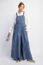 Load image into Gallery viewer, Easel Washed Chambray Denim Jumpsuit
