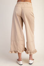 Load image into Gallery viewer, Easel Ruffle Bottom Washed Twill Pants
