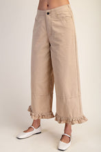 Load image into Gallery viewer, Easel Ruffle Bottom Washed Twill Pants
