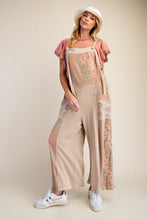 Load image into Gallery viewer, Easel Patchwork Print Washed Terry Jumpsuit
