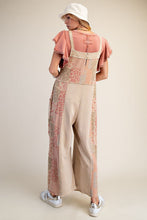Load image into Gallery viewer, Easel Patchwork Print Washed Terry Jumpsuit
