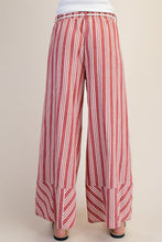 Load image into Gallery viewer, Easel Stripe Linen Washed Palazzo Pants
