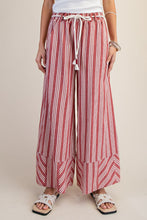 Load image into Gallery viewer, Easel Stripe Linen Washed Palazzo Pants

