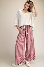 Load image into Gallery viewer, Easel Stripe Linen Washed Palazzo Pants
