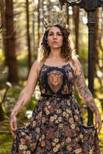 Load image into Gallery viewer, Market of Stars Lionheart Bohéme Slip Dress w/ botanicals &amp; Narnia print
