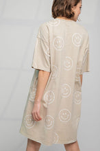 Load image into Gallery viewer, Easel Washed Terry Smiley Face Dress
