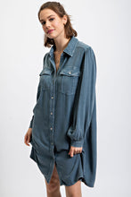 Load image into Gallery viewer, Easel Button Down Wash Shirt Dress
