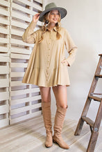 Load image into Gallery viewer, Easel Button Down Ruffle Bottom Shirt Tunic
