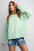Load image into Gallery viewer, Easel Mineral Washed Terry Knit Pullover
