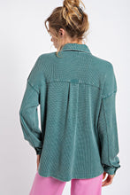 Load image into Gallery viewer, Easel Washed Thermal Knit Top
