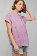 Load image into Gallery viewer, Easel Mineral Wash Short Sleeve Boxy Top
