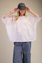 Load image into Gallery viewer, Easel Daisy Patch Front Soft Washed Terry Top
