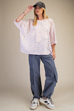 Load image into Gallery viewer, Easel Daisy Patch Front Soft Washed Terry Top
