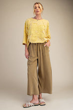 Load image into Gallery viewer, Easel Daisy Patch Front Soft Washed Terry Top
