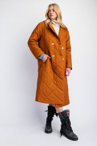 Easel Quilted Long Jacket