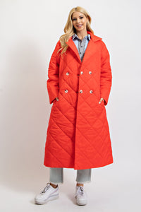 Easel Quilted Long Jacket