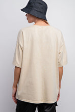 Load image into Gallery viewer, Easel Smiley Face Printed Washed Top
